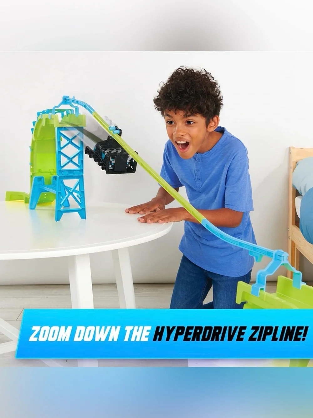 WowWee Power Treads Hyperdrive Zipline Car Set – Race Track Playset